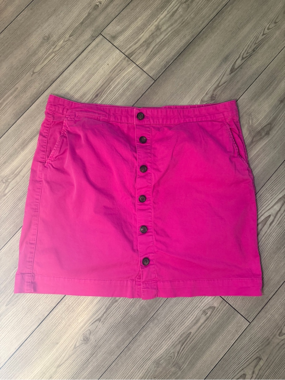 GAP Hot Pink Button-Front Mini Skirt